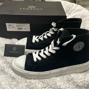 Versace Vitello high top sneaker